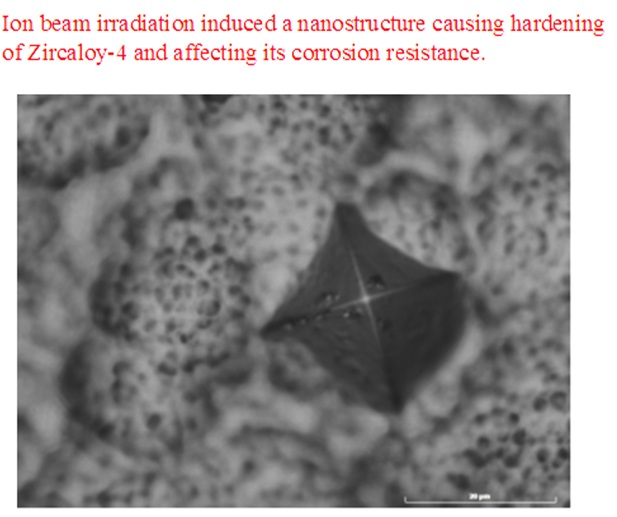 Neutron defect emulation using ion beam in zircaloy-4